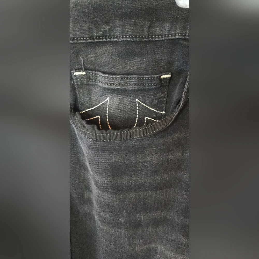 True Religion Y2K Rocco Relaxed Skinny Black Men's 38x31 Jeans